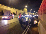 بالصور: إصابة متوسطة بحادث طرق ذاتي في مفرق فولفسون بمدينة يافا